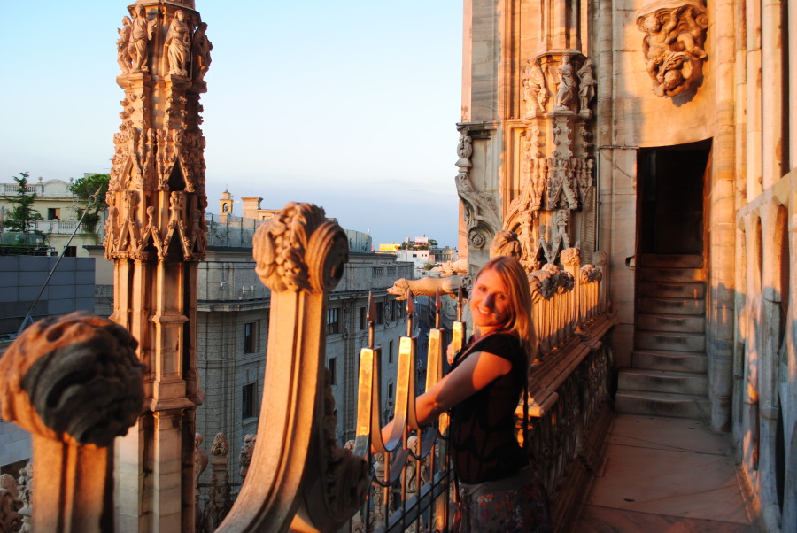 Io sul Duomo al Tramonto