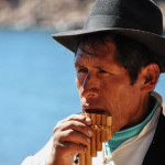 Uomo sull'Isola di Taquile, Titicaca - Perù