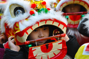 Bambino al Capodanno Cinese