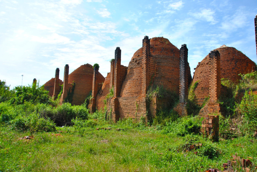 Fabbrica di mattoni sul Delta del Mekong