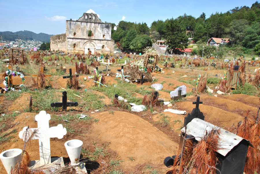 Dettagli del cimitero di San Juan Chamula