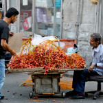 venditore al mercato di Amman, Giordania