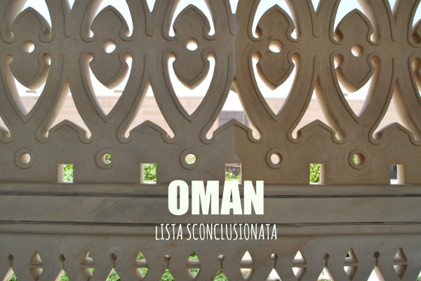 oman lista SCONCLUSIONATA