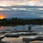 La bellezza di un tramonto sulla laguna di Isla Isabela, Galapagos