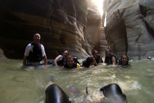 Blogger nel Wadi Mujib
